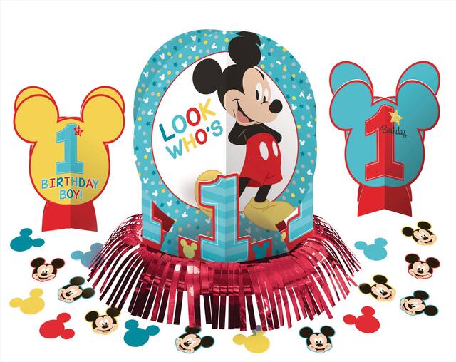 Disney Mickey Mouse 1st Birthday Table Decorating Kit, 23-pc Composite_or_Mixed