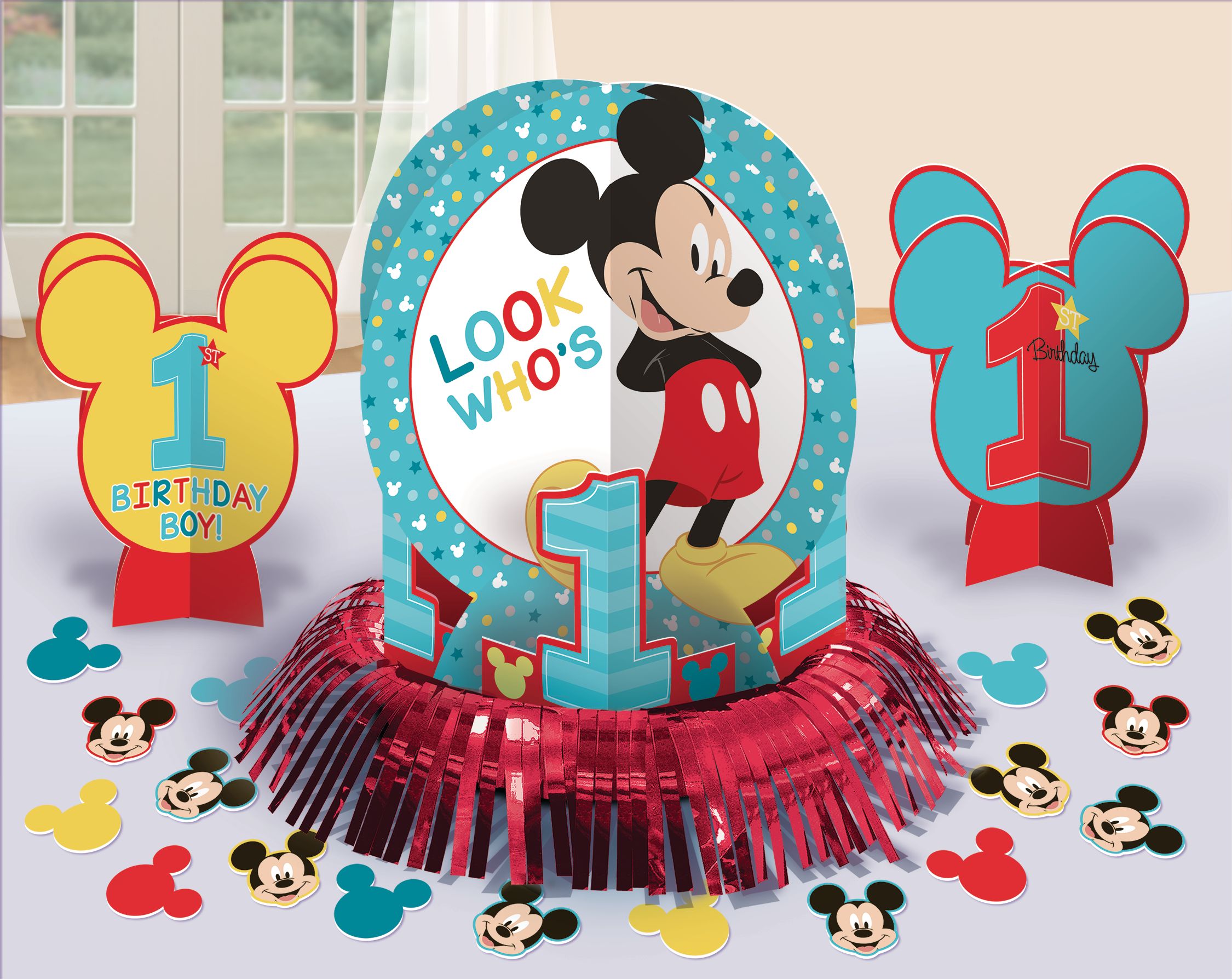 Disney Mickey Mouse 1st Birthday Table Decorating Kit, 23-pc Composite_or_Mixed