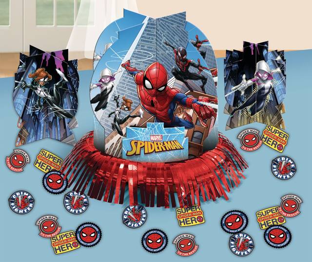 Marvel Spider-Man Webbed Wonder Birthday Party Table Decorating Kit, 23-pc Composite_or_Mixed