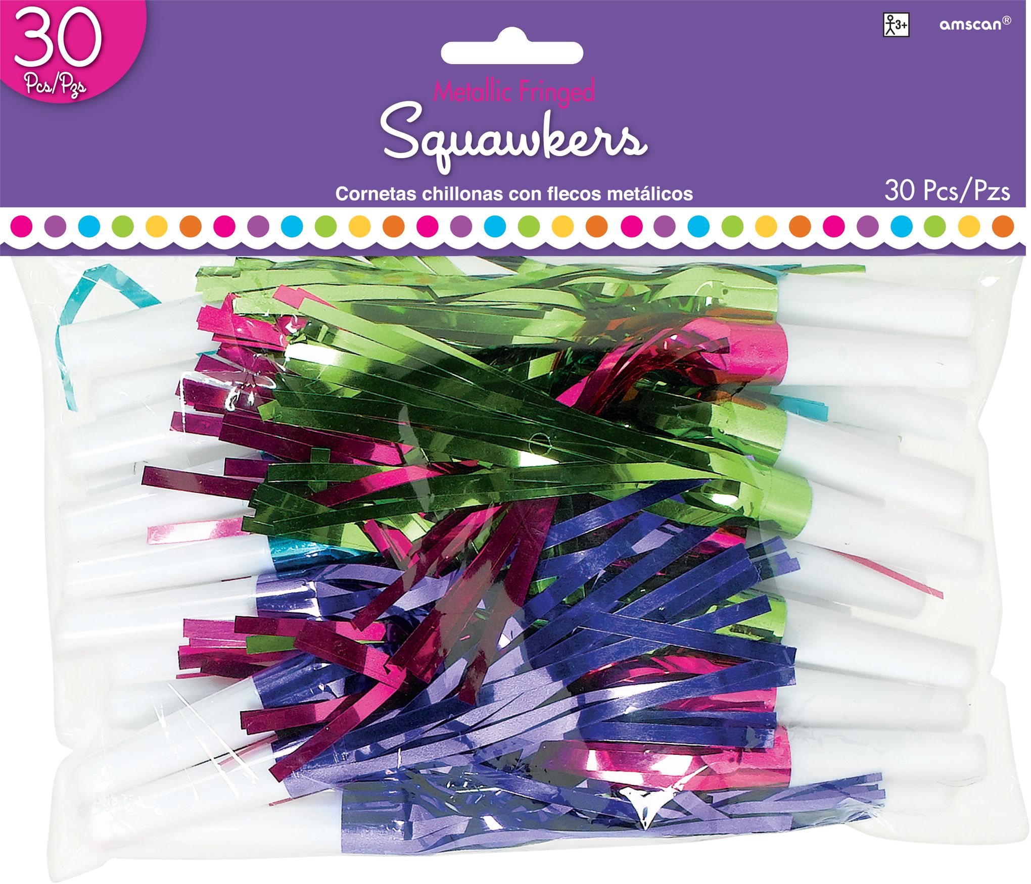 Pastel Fringe Squawkers, 30-pk Front_Flat