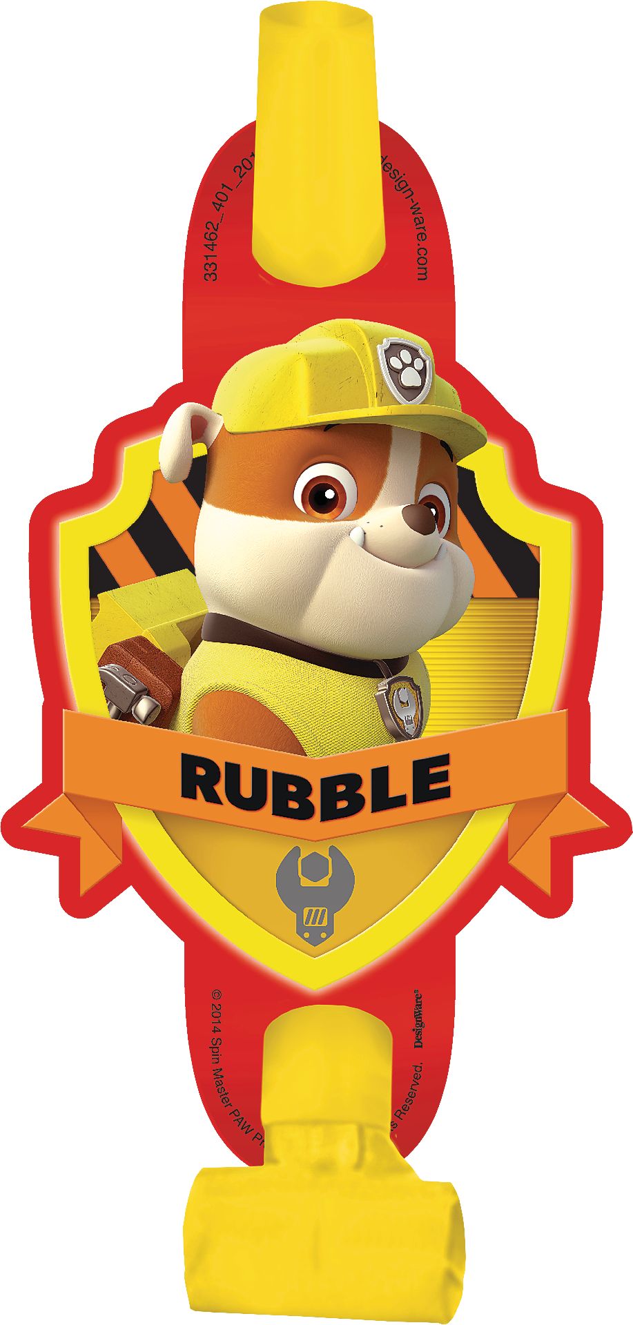 Mirlitons pour fête d'anniversaire Nickelodeon Pat'Patrouille, rouge/bleu, 5 po, paq. 8 Front_Flat