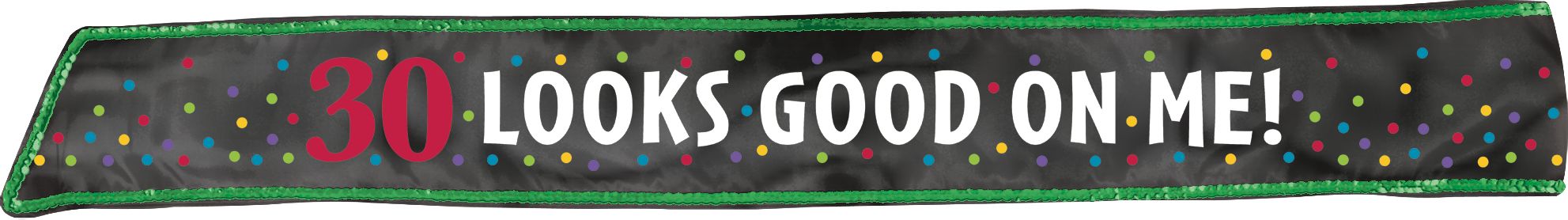 Milestone 30th Birthday Party Sash Front_Flat