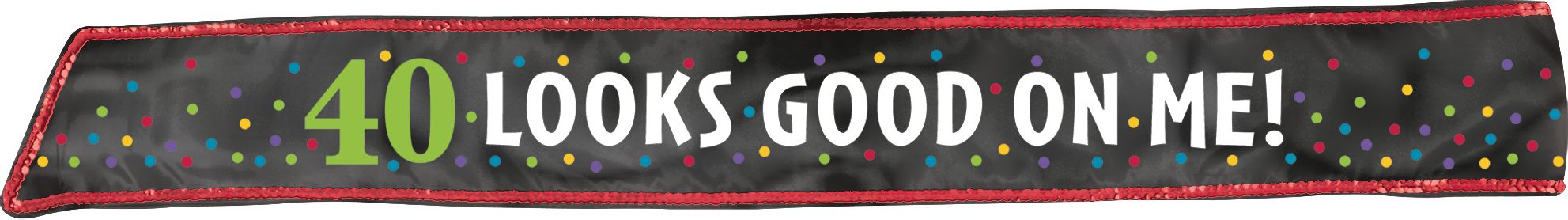 Milestone 40th Birthday Party Sash Front_Flat