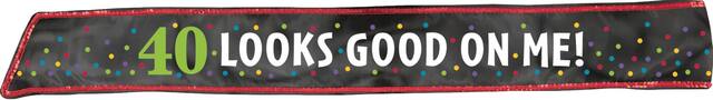 Milestone 40th Birthday Party Sash Front_Flat