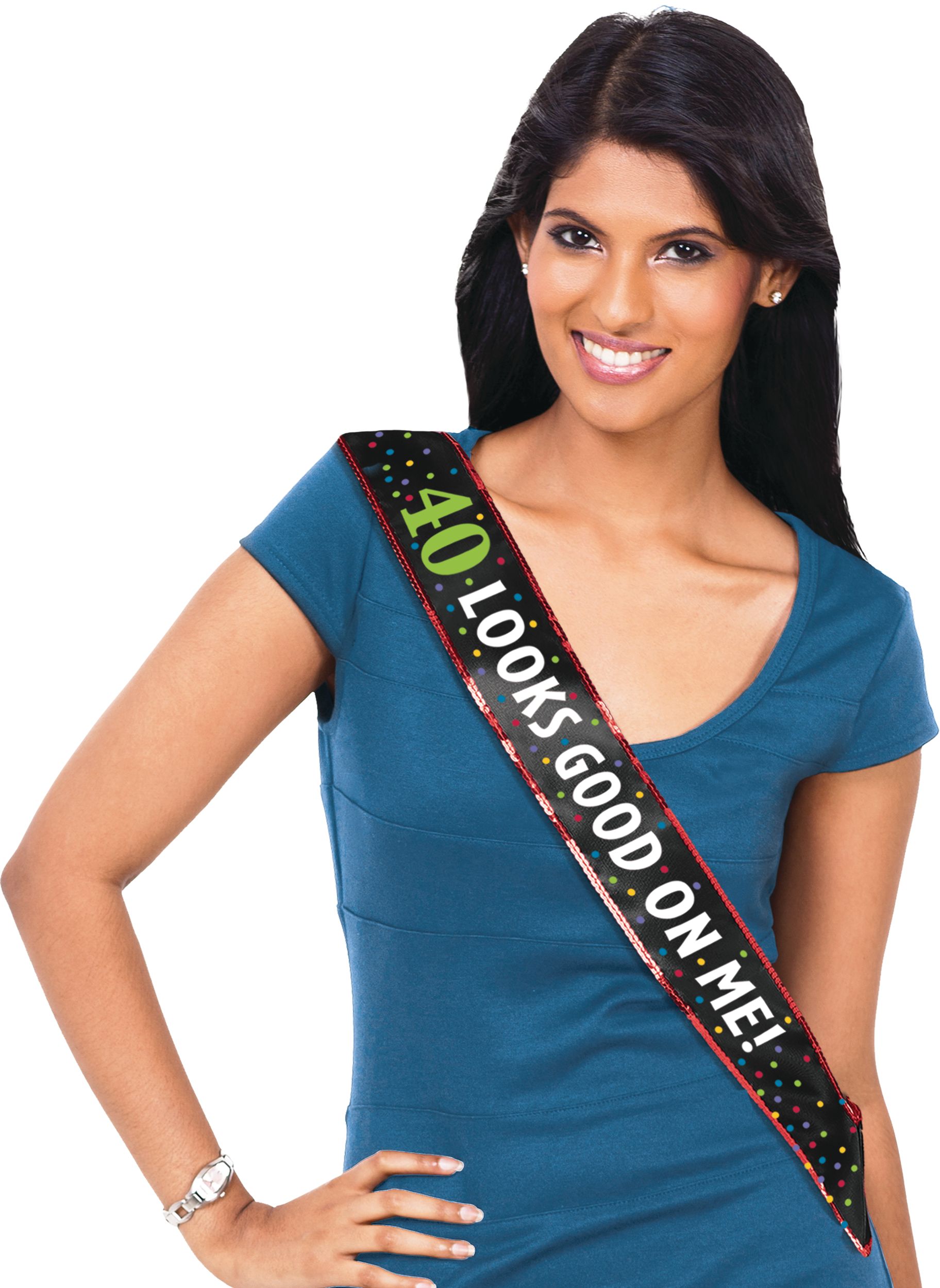 Milestone 40th Birthday Party Sash Front_Flat