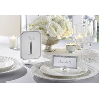 Diamond Gem Place Card Holders, Clear, 1.7-in, 10-pk, for Birthday/Graduation/Wedding Composite_or_Mixed