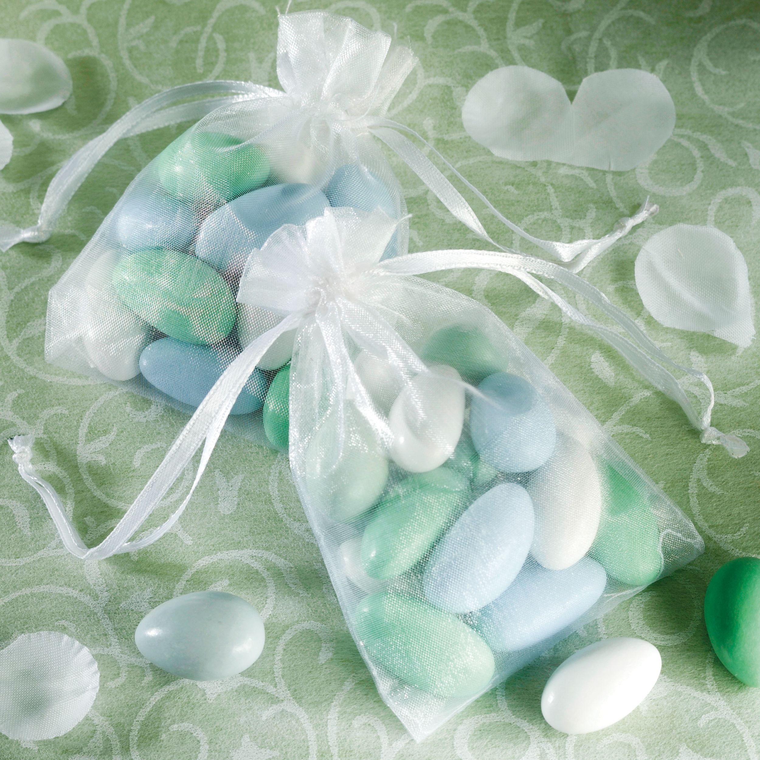 24CT WHT BAG ORGANZA