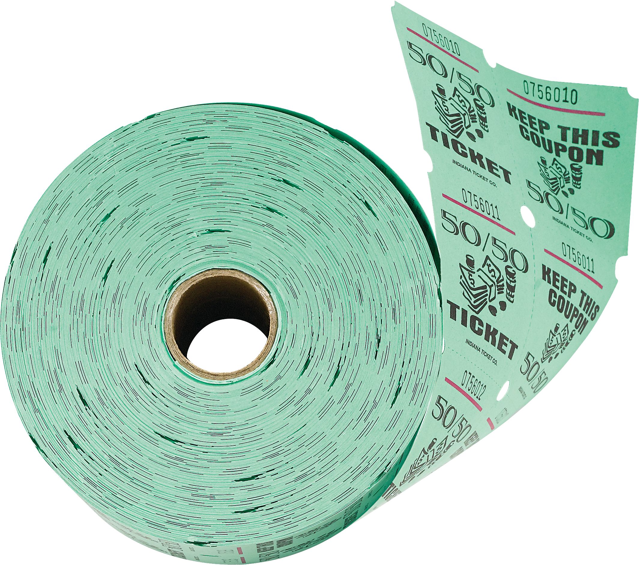 GRN TCKET ROLL 50/50