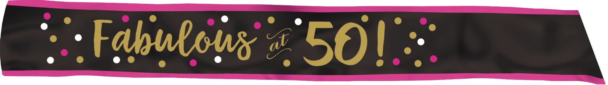 Écharpe 50e&nbsp;anniversaire, rose/doré Front_Flat