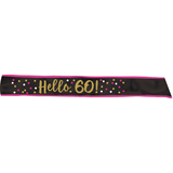 Écharpe 60e&nbsp;anniversaire, rose/doré Front_Flat