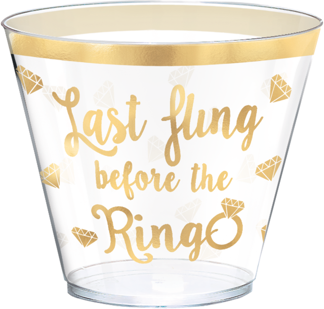Metallic Bachelorette Party Plastic Cups, 30pk Party City