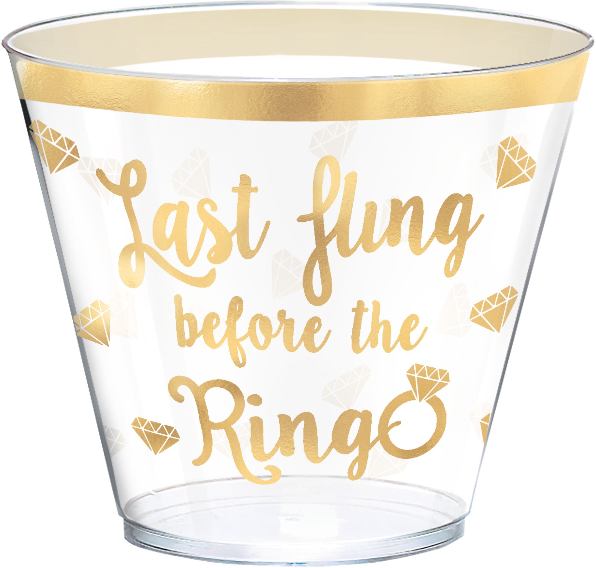Metallic Bachelorette Party Plastic Cups, 30-pk Front_Elevated