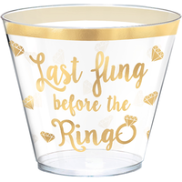Metallic Bachelorette Party Plastic Cups, 30-pk Front_Elevated