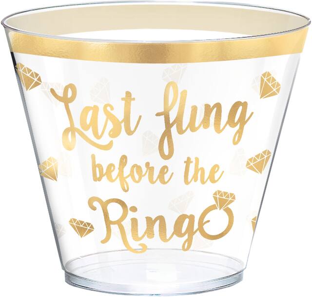 Metallic Bachelorette Party Plastic Cups, 30-pk Front_Elevated