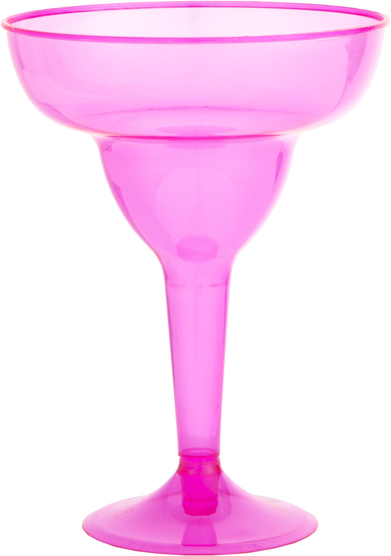 Plastic Reusable Margarita Glasses, Pink, 10-oz, 20-pk, for Summer Party Front_Elevated