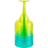 Plastic Reusable Margarita Glasses, Pink, 10-oz, 20-pk, for Summer Party Front_Flat