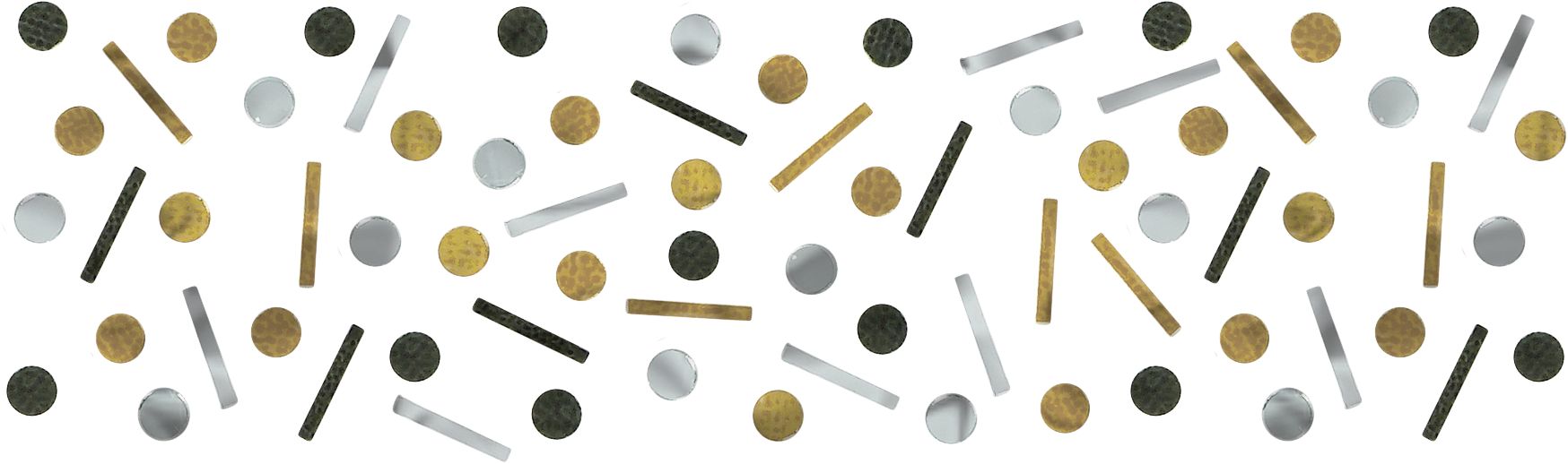 Sparkling Celebration "40 Happy Birthday" Confetti Table Scatter Decoration, Black/Silver/Gold, Polka Dots, 1.2-oz, for Birthday Party Front_Flat