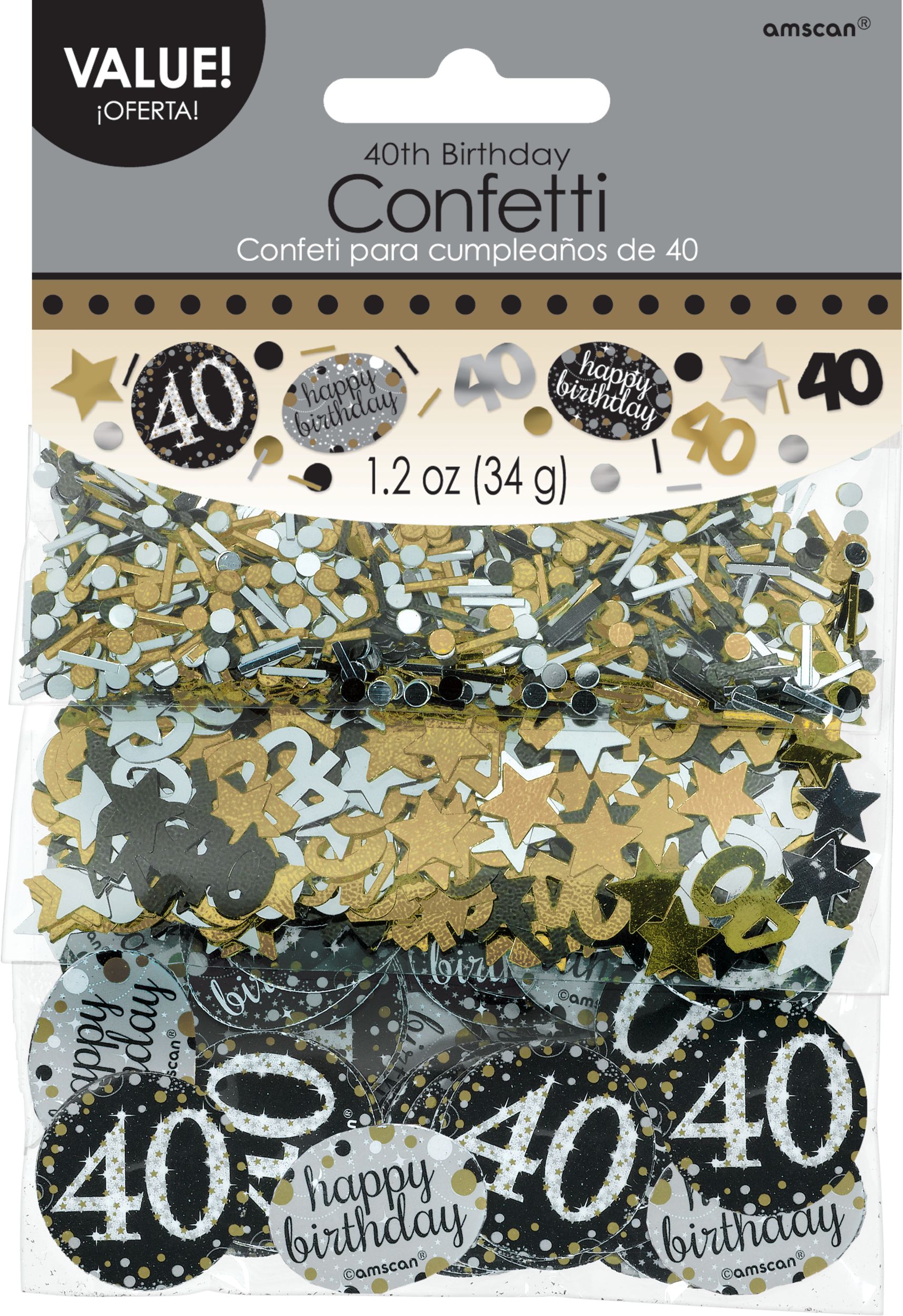 CANON À CONFETTIS 40 ANS Multicolore - Beaux-Arts Et