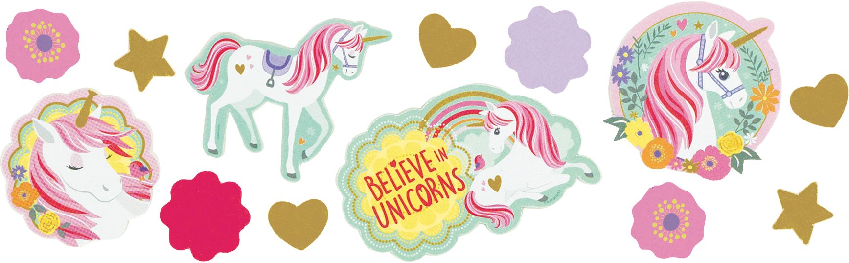 Confettis d’anniversaire Licorne magique Front_Flat