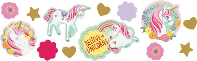 Magical Unicorn Birthday Party Confetti Front_Flat