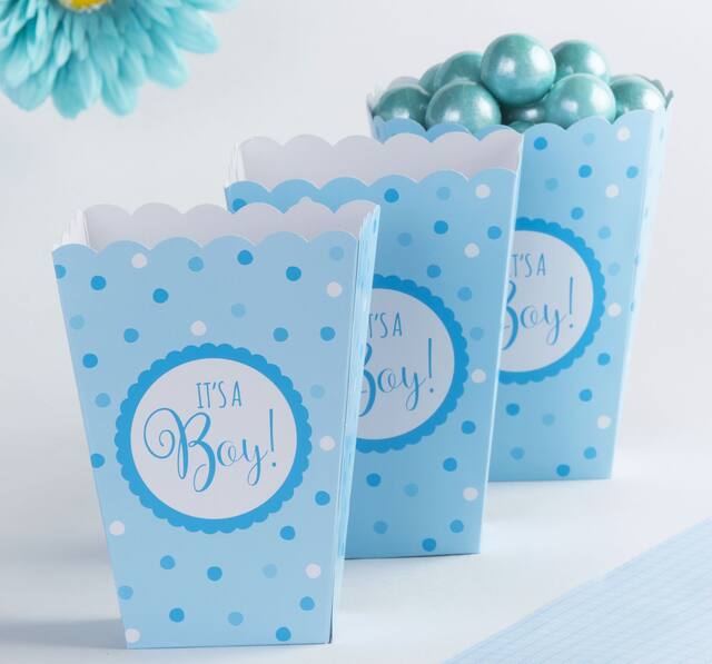 It's a Boy Baby Shower Popcorn Boxes, 20-pk Front_Elevated