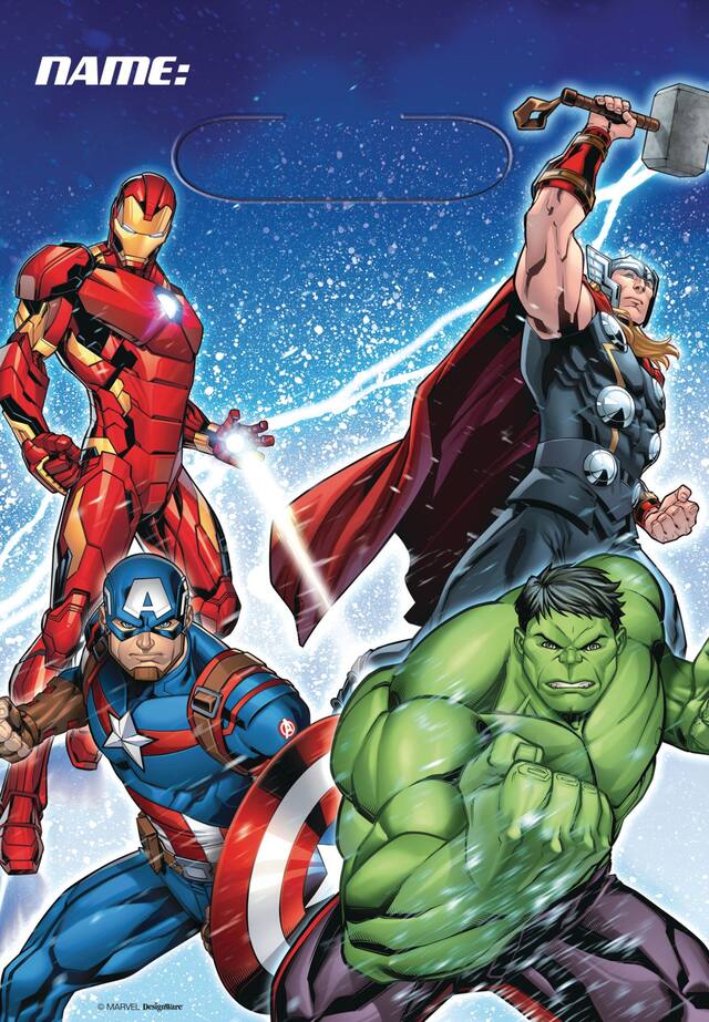 Sacs à surprises Avengers, paq. 8 Front_Flat