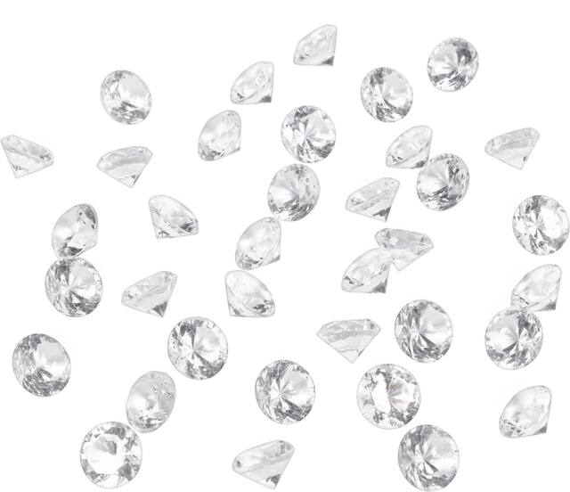 Diamond Confetti Table Scatter Decoration, Clear, 30-oz, for Wedding/Engagement/Bachelorette Composite_or_Mixed