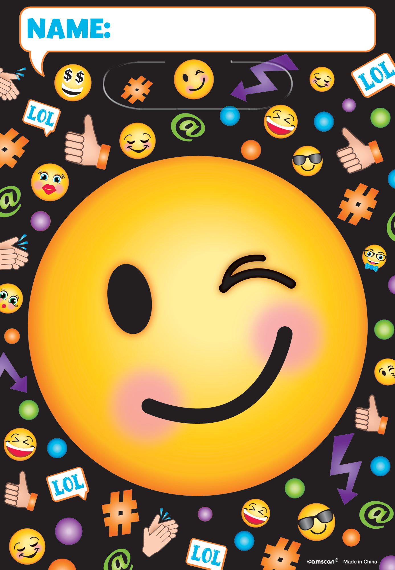 Sacs à surprises Smiley, paq. 8 Front_Flat