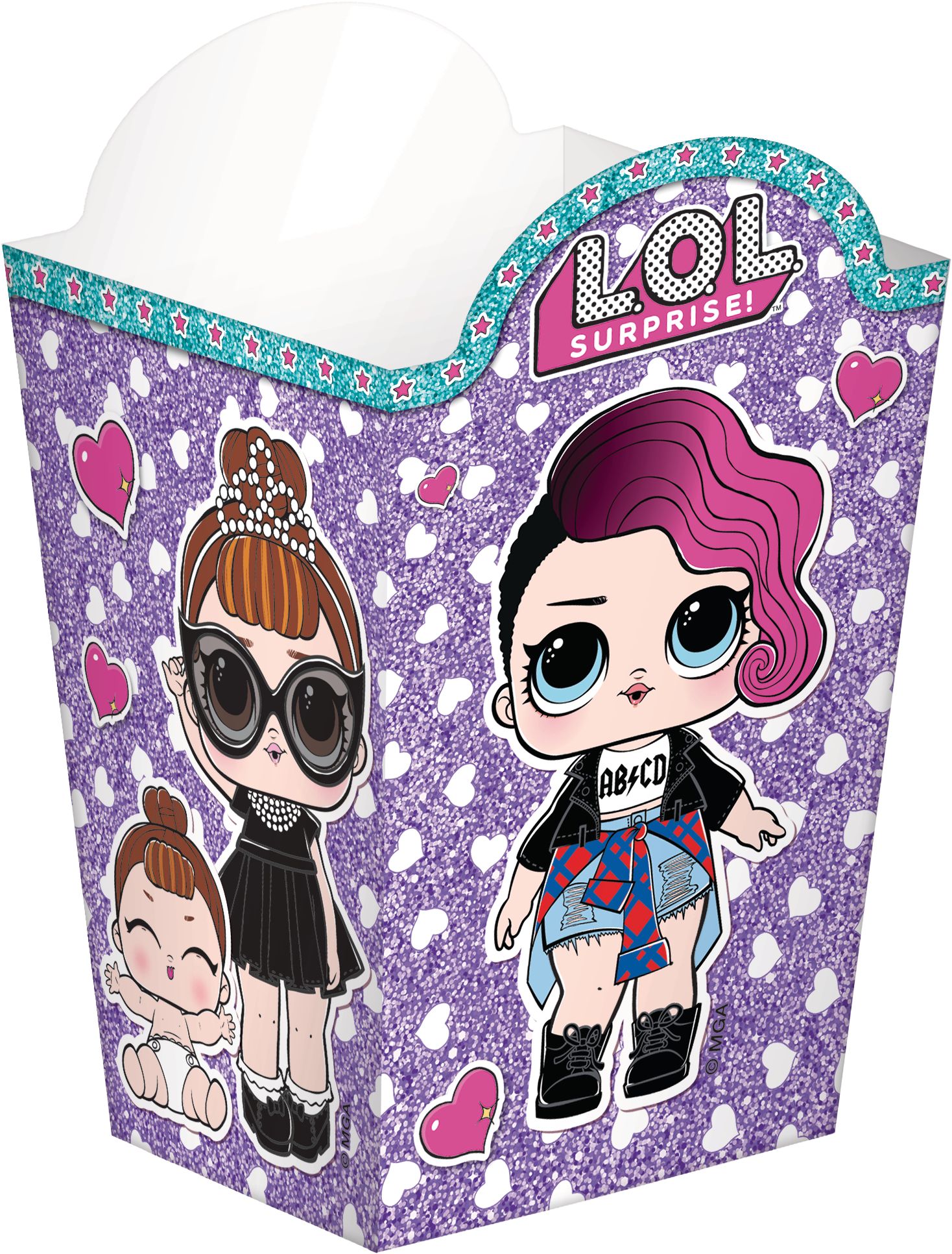 Boîte de maïs soufflé pour fête d'anniversaire, L.O.L. Surprise Front_Angled_Right