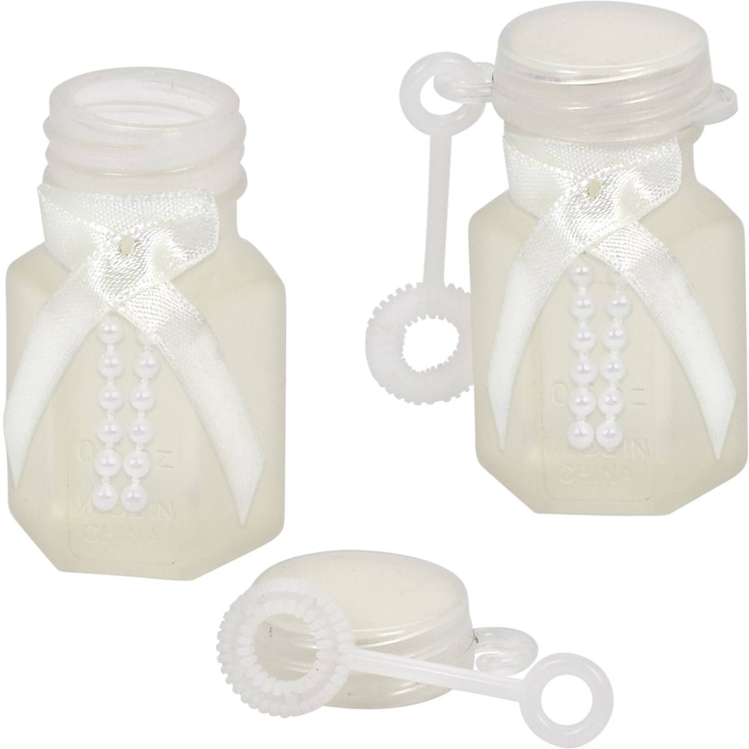Bubble Wand Tubes, White, 24-pk, Ages 3+, for Wedding/Anniversary Front_Elevated