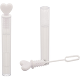 Heart Bubble Wand Tubes, White, 36-pk, Ages 3+, for Wedding/Anniversary Composite_or_Mixed