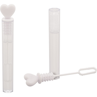 Heart Bubble Wand Tubes, White, 36-pk, Ages 3+, for Wedding/Anniversary Composite_or_Mixed