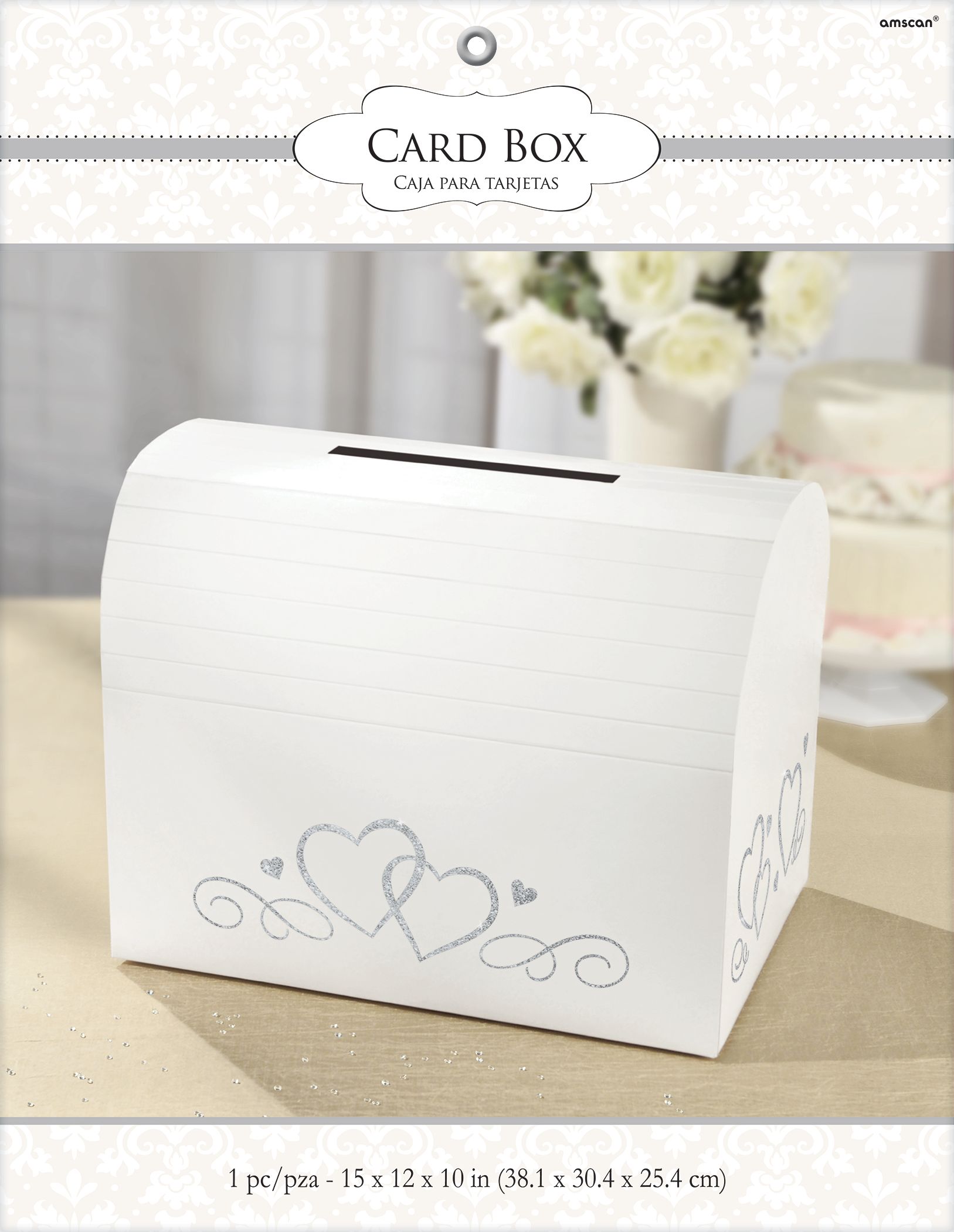 Boîte pour cartes de mariage blanches Front_Flat