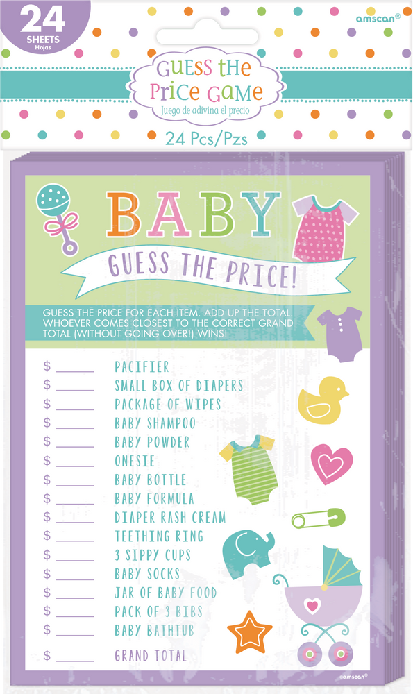 Guess the Price Baby Shower Game Party City