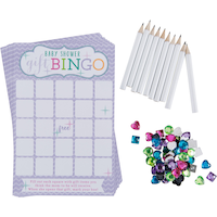 Jeu de bingo pour fête prénatale, paq. 14 Overhead_Flat