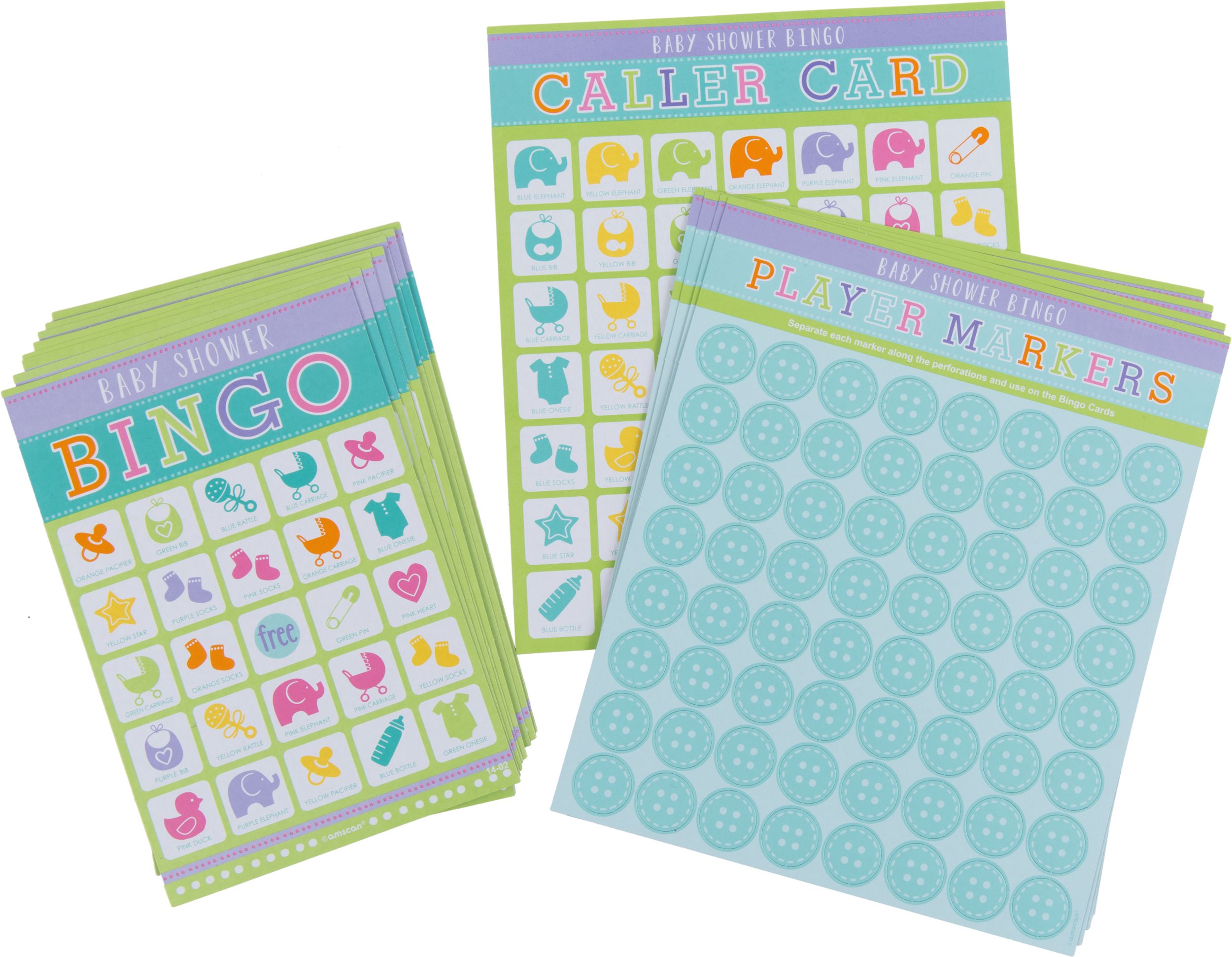Value Bingo Baby Shower Game, 12-pc Overhead_Flat