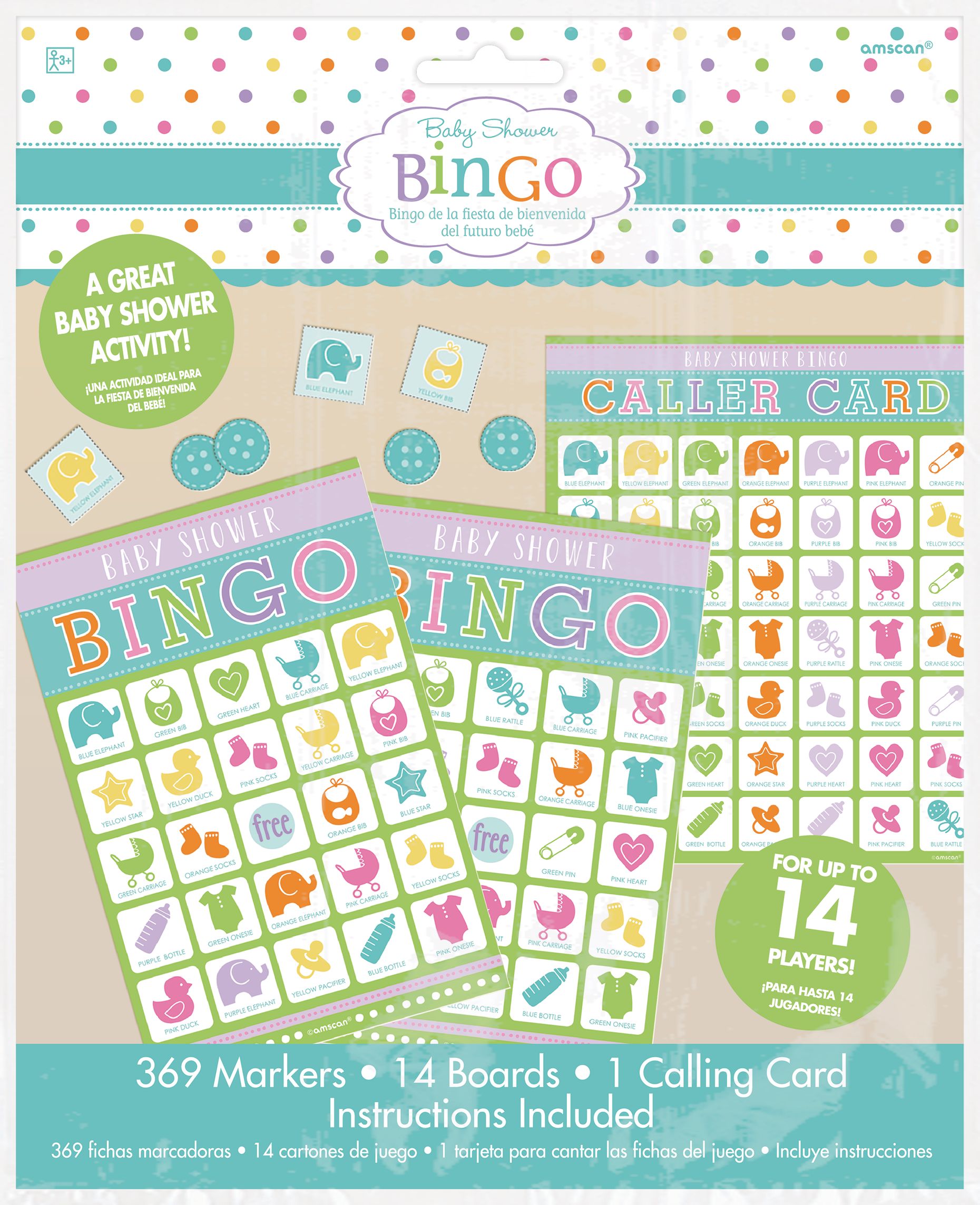 Value Bingo Baby Shower Game, 12-pc Front_Flat