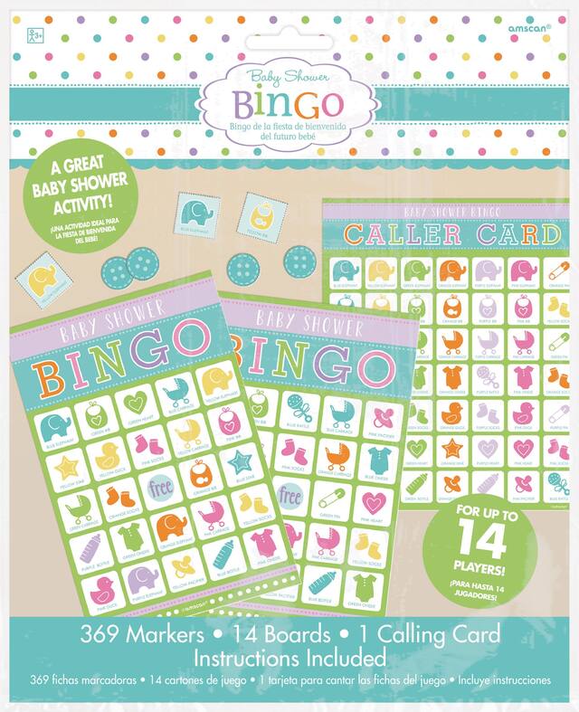 Value Bingo Baby Shower Game, 12-pc Front_Flat