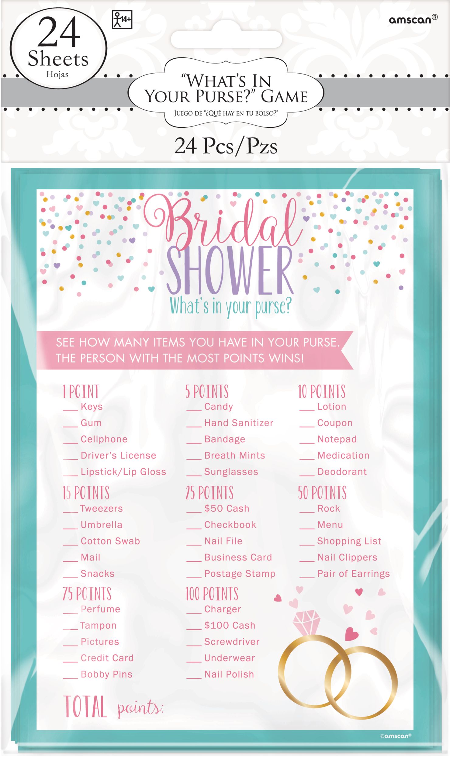 What's in Your Purse Bridal Shower Game Front_Flat
