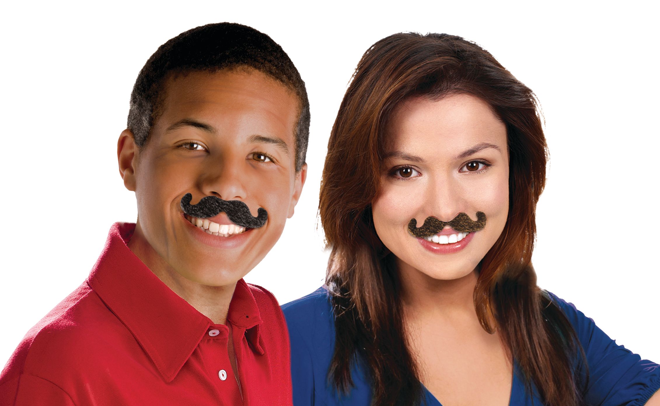 Self-Adhesive Western Moustaches, Black/Brown, One Size, 10-pk, Wearable Costume Accessories for Halloween Front_Flat