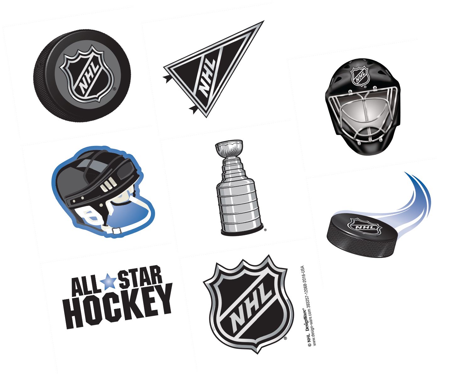 NHL Tattoos, 8-pk Overhead_Flat