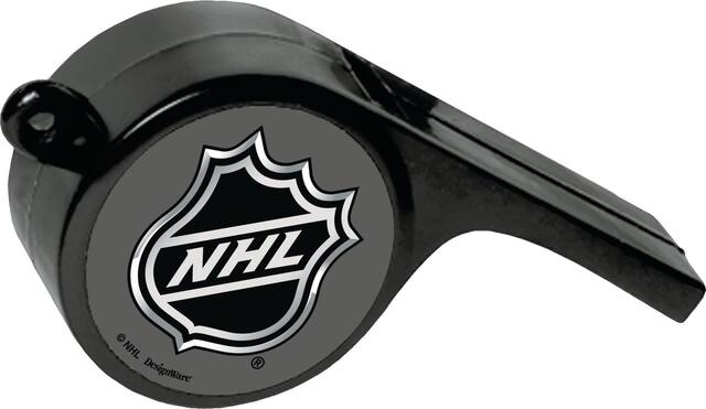 National Hockey League NHL Blow Whistles, Black, One Size, 12-pk, Wearable Accessory Favours for Sports/Halloween Back_Angled_Right