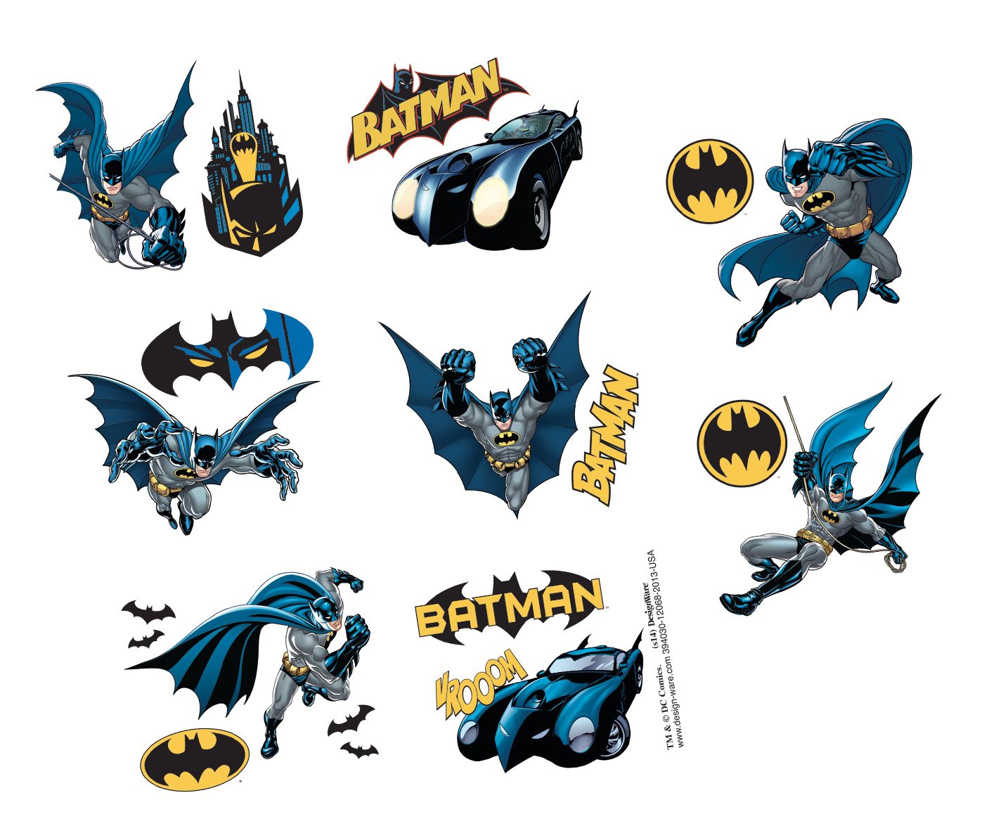 Batman Tattoos, 1 Sheet Front_Angled_Right