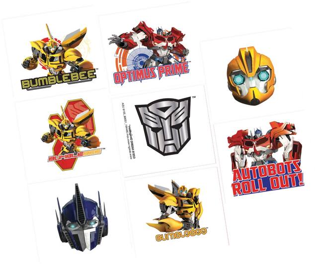 Transformers Temporary Tattoos, 8-pc Overhead_Flat