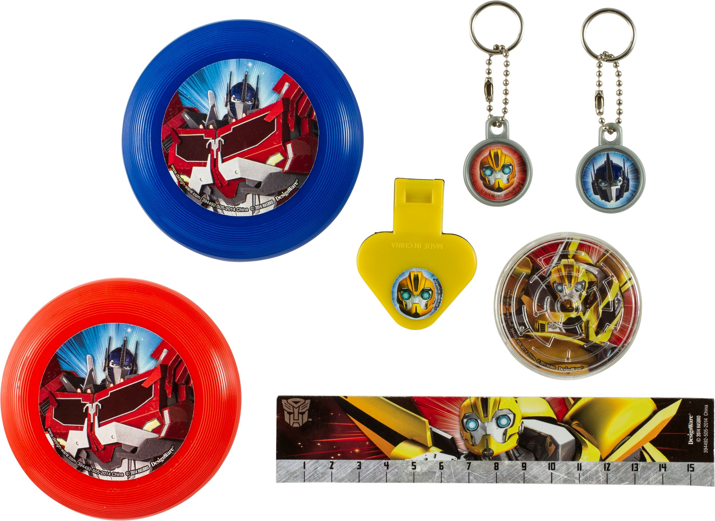 Transformers Birthday Party Favour Pack, 48-pc Overhead_Flat