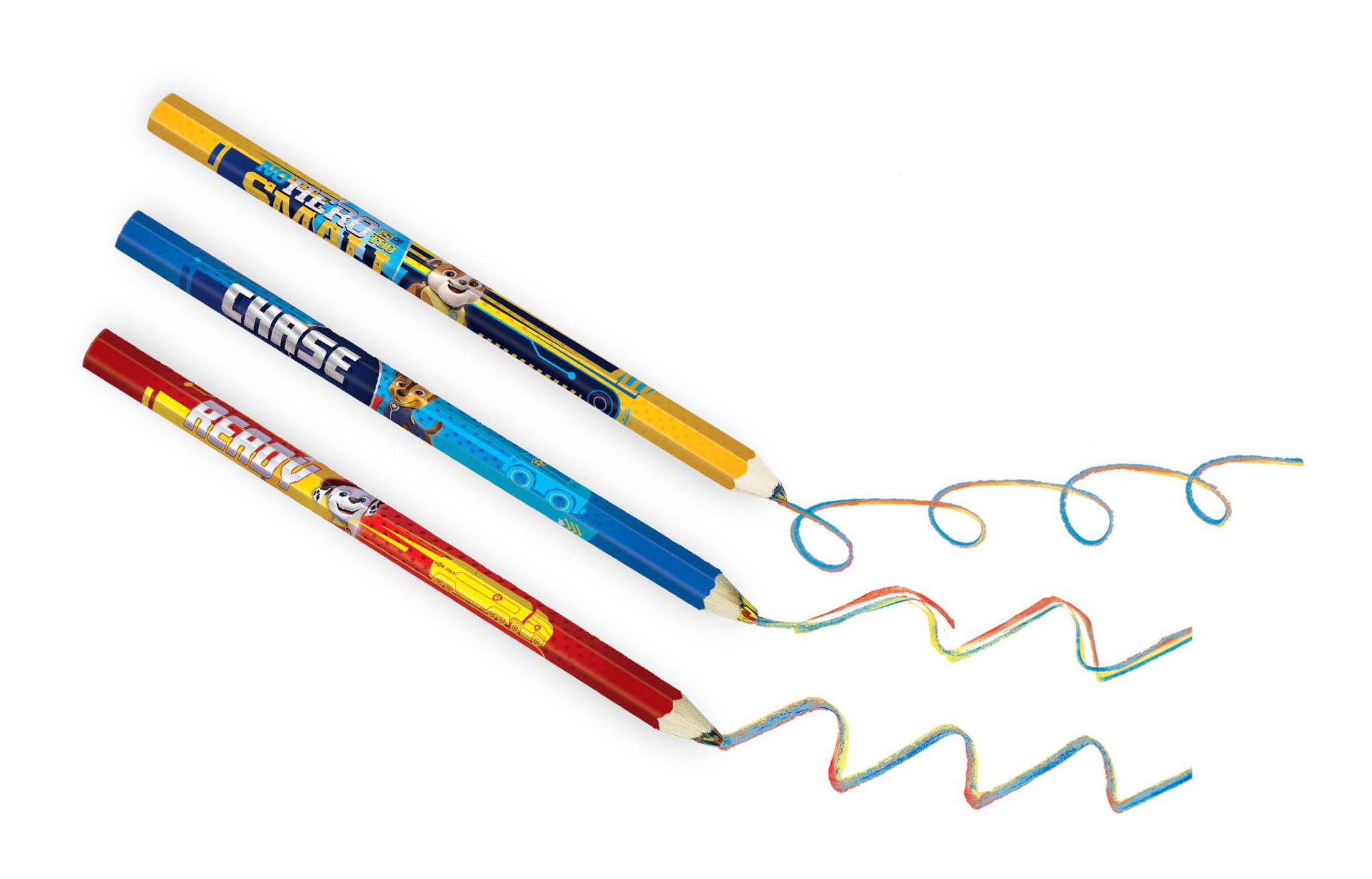 Nickelodeon PAW Patrol Coloured Crayons Stationary, Blue/Red/Green/Yellow, 6-pk, for Arts & Crafts/Birthday Favour Overhead_Plunge