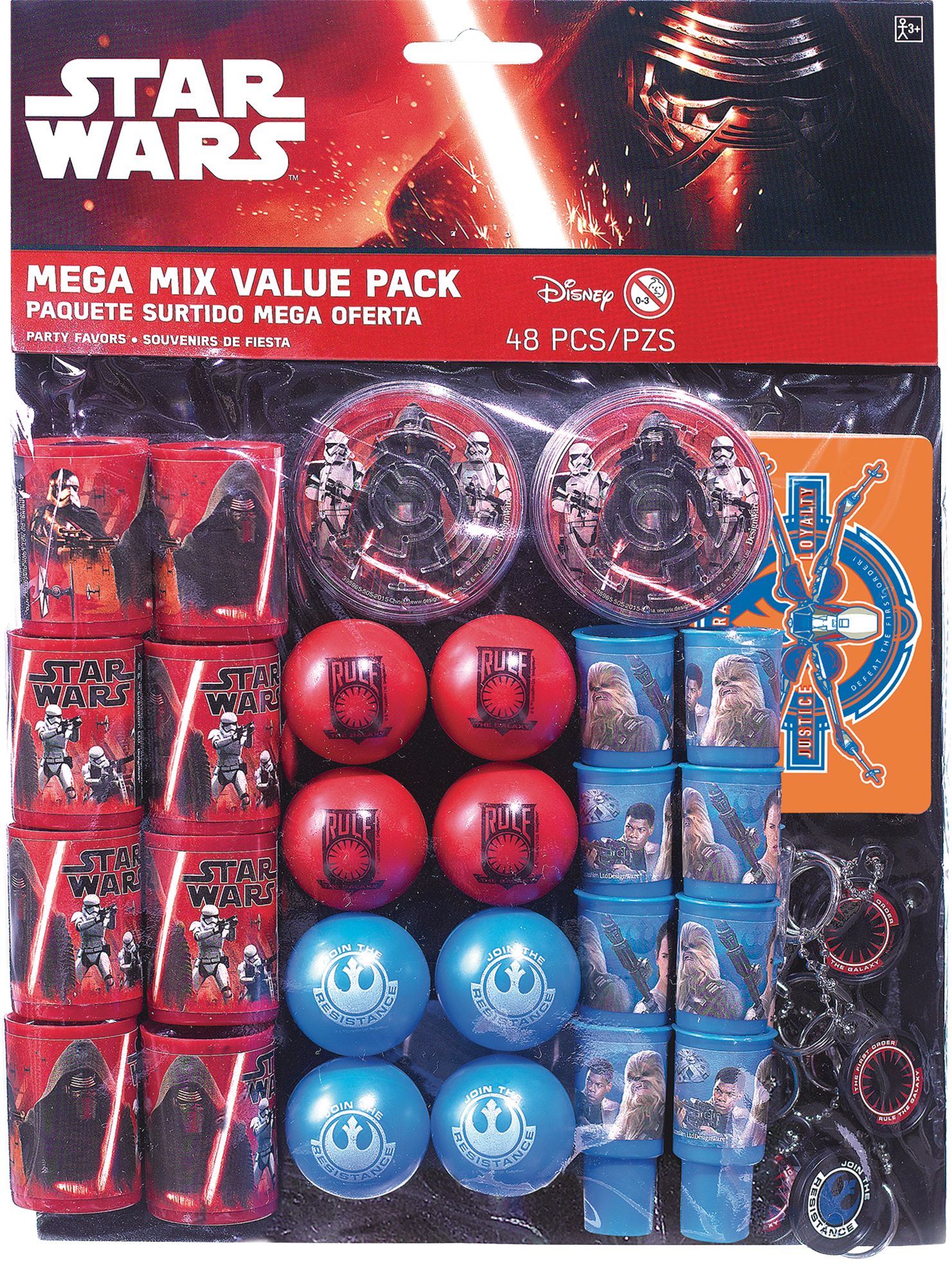 Star Wars 7 The Force Awakens Birthday Party Favour Pack, 48-pc Front_Flat