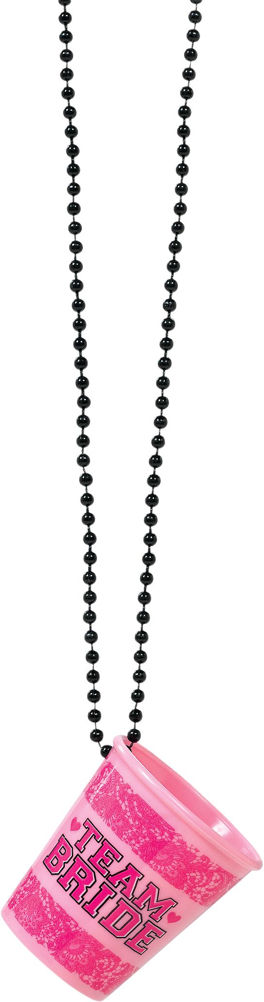 Team Bride Shot Glass Necklaces, 6-pk Front_Flat