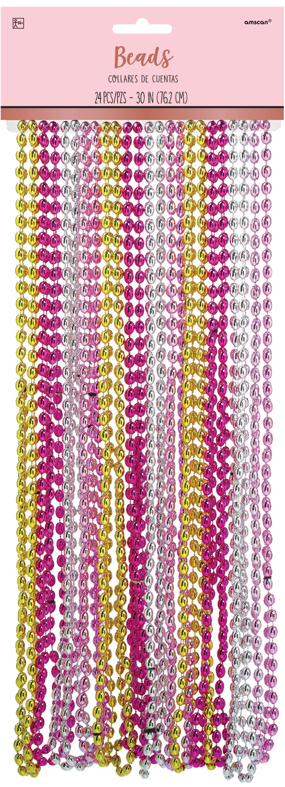 Team Bride Bead Necklaces, 24-pk Front_Flat