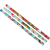 Super Mario Pencils for Birthday Party Favours, 12-pk Overhead_Flat